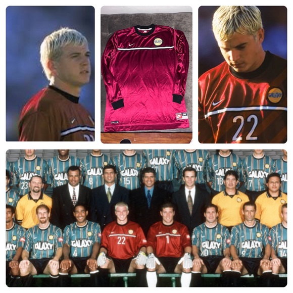 Nike LA Galaxy 1998 MLS GK Soccer LS Jersey Medium